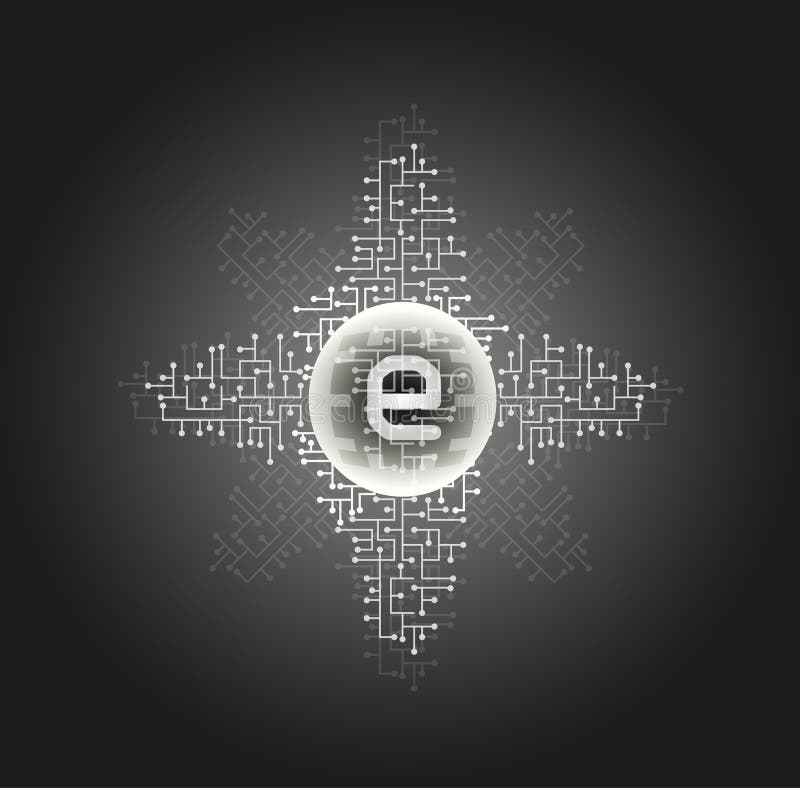 Abstract black internet background royalty free illustration