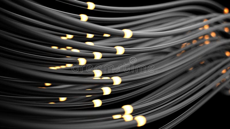 Abstract black internet cables stock illustration