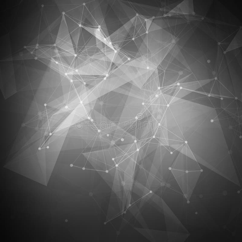 Abstract black low poly bright technology vector vector illustration