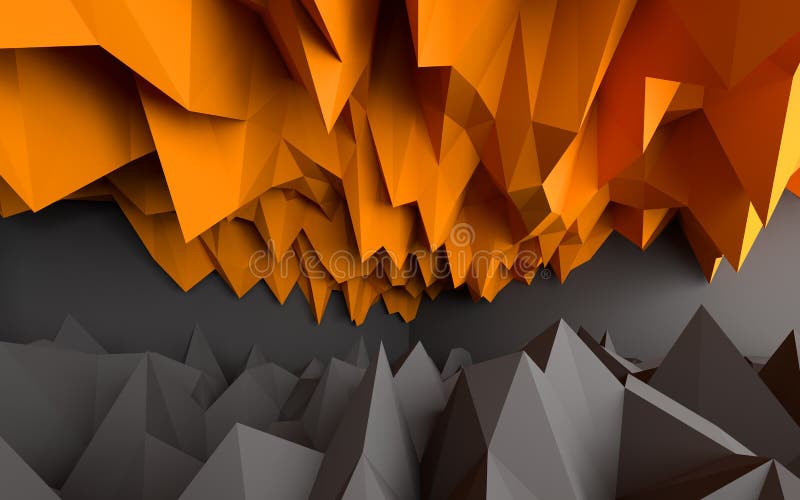 Abstract black and orange background