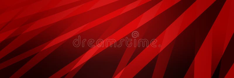 Abstract black and red background, stripes of diagonal slanted lines in bright shiny red ribbons in layers stock illustration