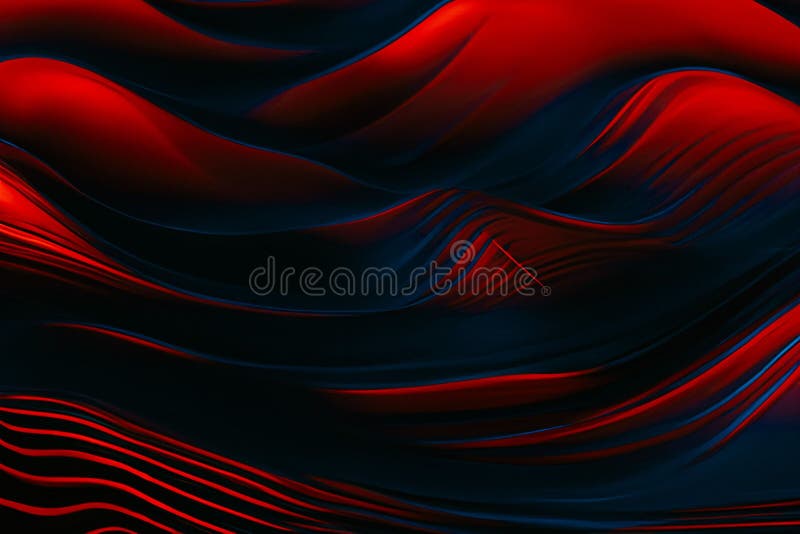 Abstract black and red wavy background royalty free illustration