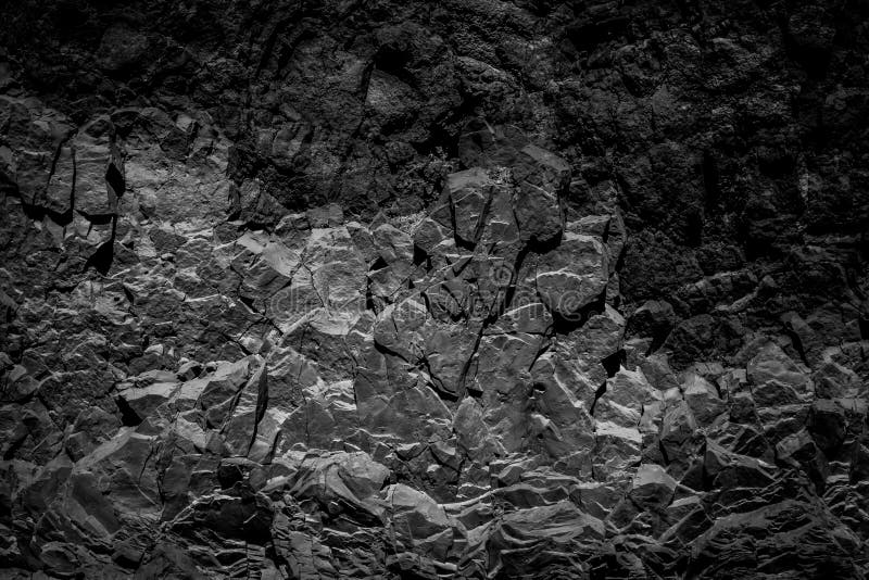 Abstract black rock background, natural stone texture stock image