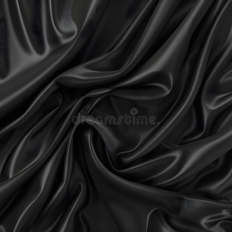 Abstract Black Satin Drape stock illustration