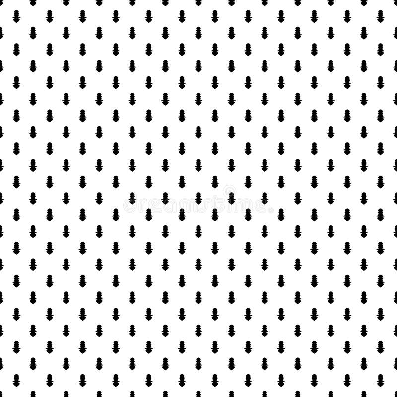 Abstract Black Seamless Curvy Repeated Pattern Design on White