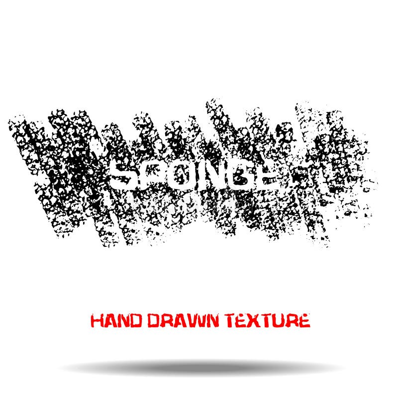 Abstract Black Sponge Stains Texture. Design for Your Brushes and