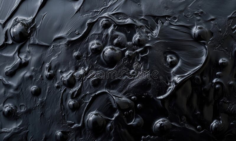 Abstract black texture with bubbles and swirls, smooth surface, glossy finish, intricate patterns, dark tones, artistic royalty free stock photos
