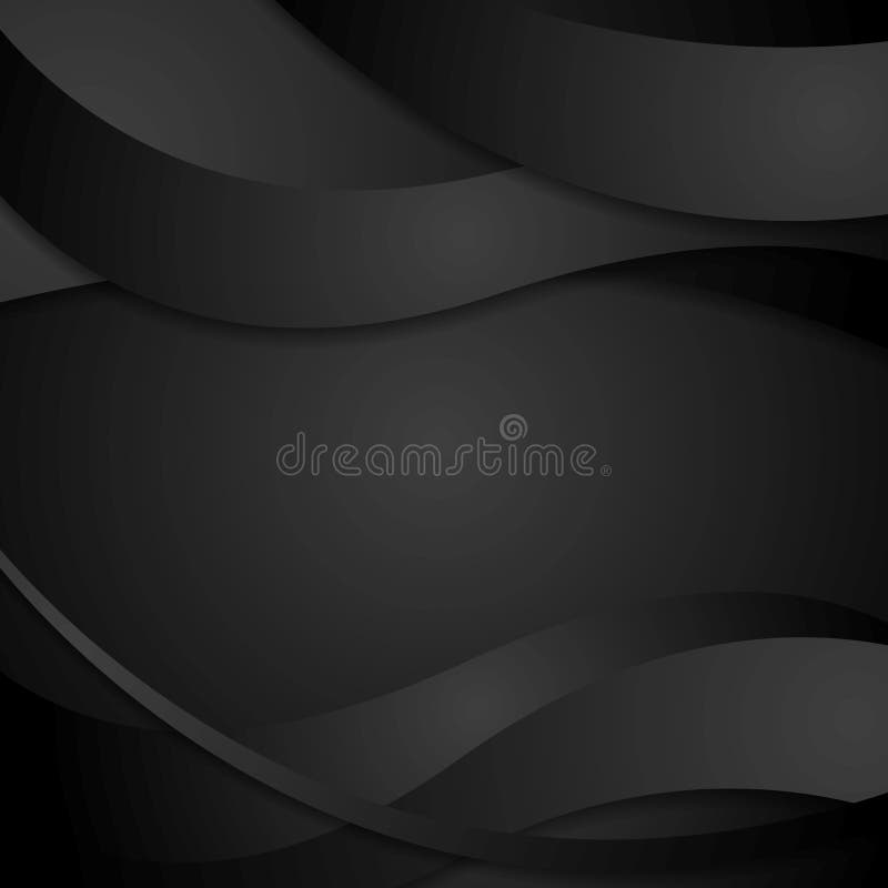 Abstract black waves background