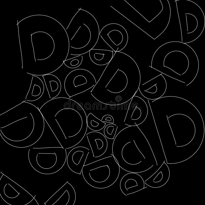 Abstract Black and White Alphabet Letter D Pattern As Illustration  Background and Wallpaper Stock Illustration - Illustration of pattern,  simple: 141914991