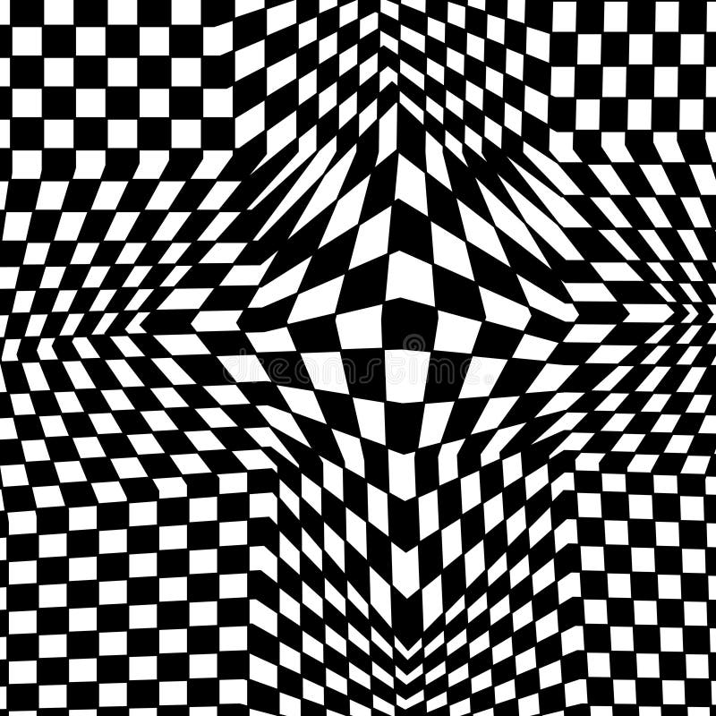 Abstract Black And White Checkered Background. Geometric Pattern With