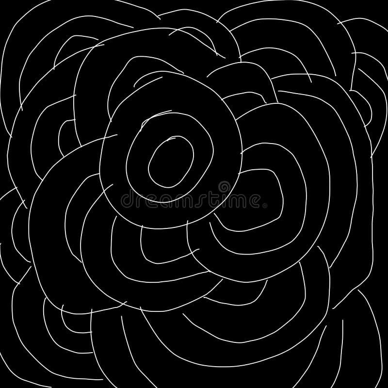 Abstract Black and White Circle Pattern As Illustration Background and