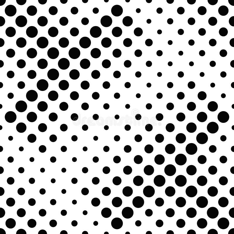 Abstract Black and White Dot Pattern Background Stock Vector ...