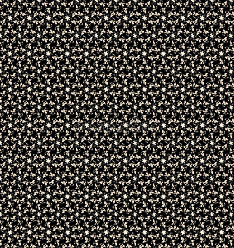 Abstract Black and White Flower Pattern Wallpaper Stock Illustration