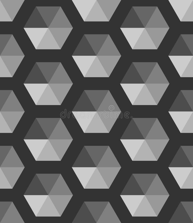 Abstract Black and white geometric vector wallpaper. Cube pattern background royalty free illustration Abstract Black and white geometric vector wallpaper. Cube pattern background royalty free illustration