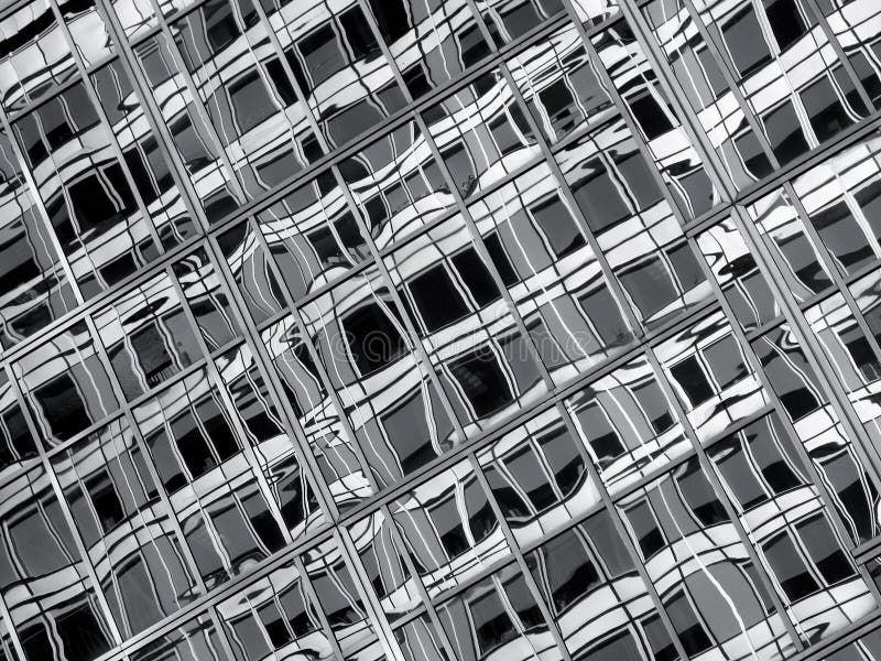 Abstract black and white glass