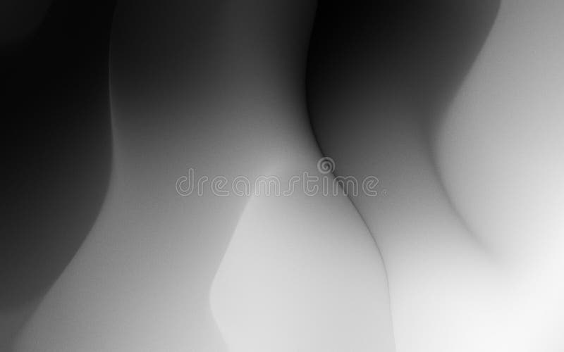 Abstract black and white gradient with smooth curves. stock illustration