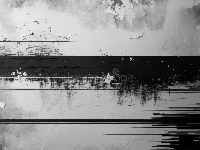 Abstract black white grunge texture background appears to distressed horizontal overlay royaltyfri foto.