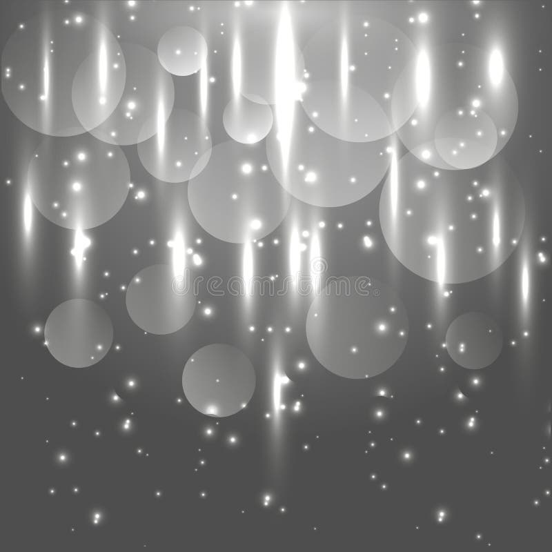 Abstract Black and White Light Glowing Background Stock Vector