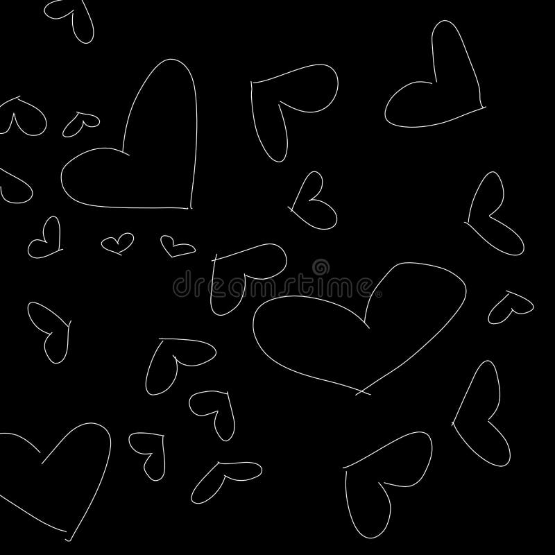 Abstract Black and White Love Pattern As Illustration Background and  Wallpaper Stock Illustration - Illustration of backdrop, decorative:  141914993