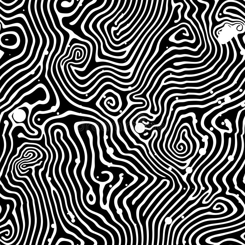 Abstract black and white pattern with swirling lines and shapes abstract black and white pattern with swirling lines and shapes ilustração stock