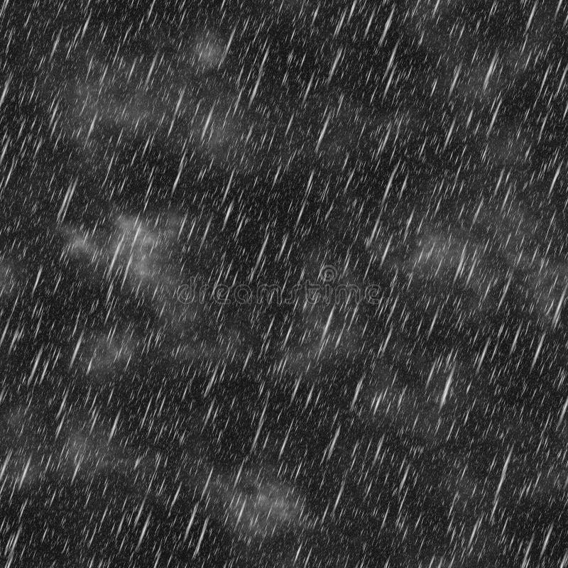 Abstract Black and White Rain. Seamless Illustration. Stock