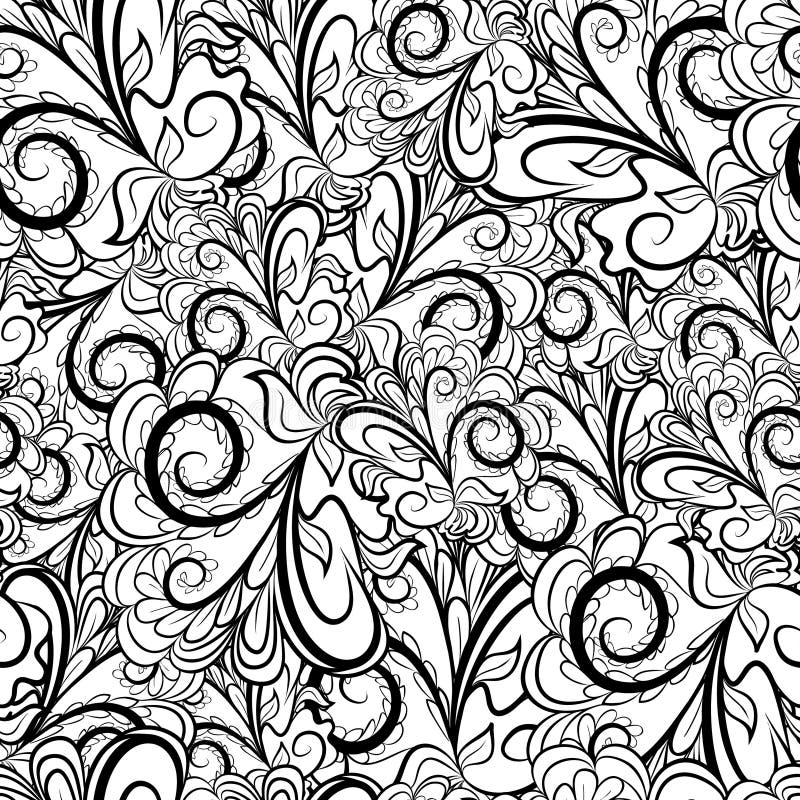 Seamless black-white pattern