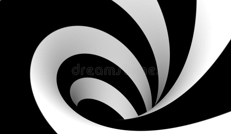 Abstract Black and White Spiral Stock ...