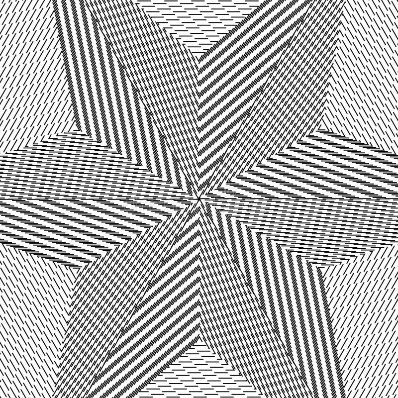 Geometric Pattern With Visual Distortion Effect. Optical Illusion. Op
