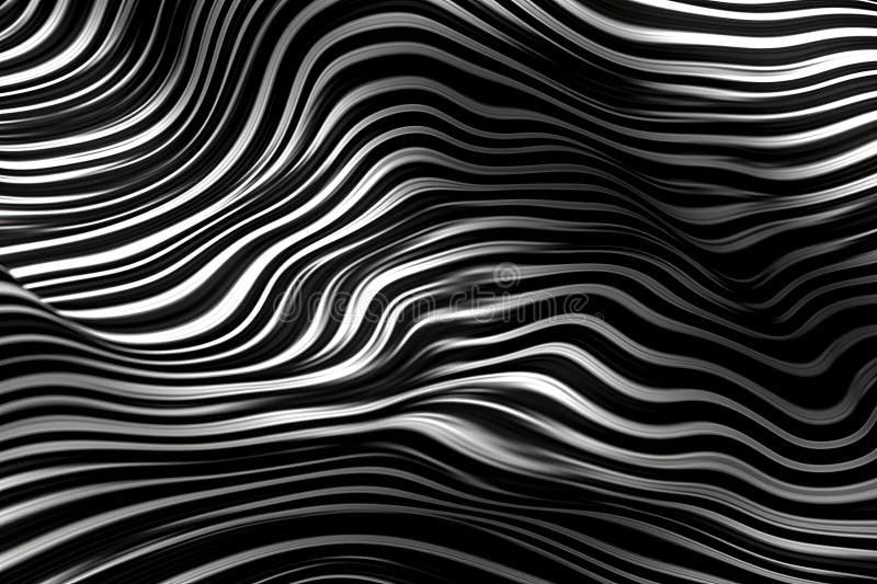 Abstract black and white wavy line texture background royalty free illustration