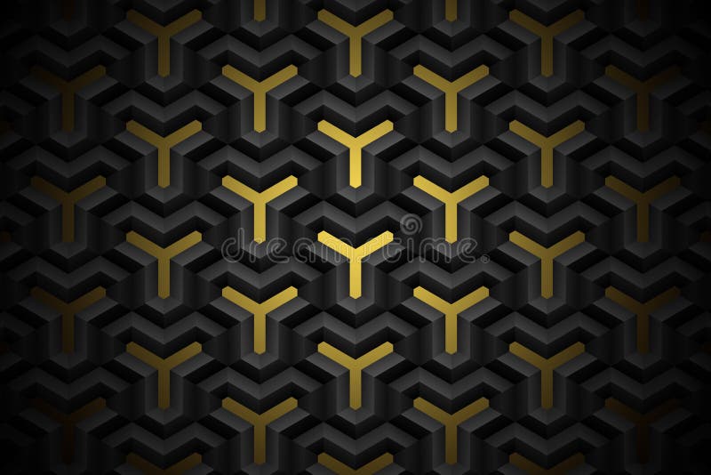 Abstract black and yellow geometric pattern background