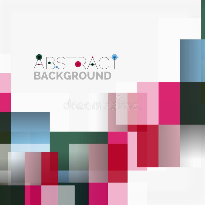 Abstract Blocks Template Design Background, Simple Geometric Shapes on