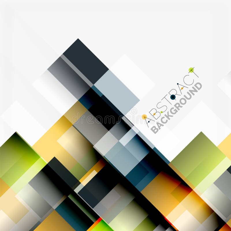 Abstract Blocks Template Design Background, Simple Geometric Shapes on