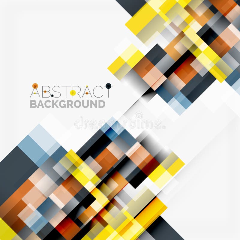 Abstract Blocks Template Design Background, Simple Geometric Shapes on