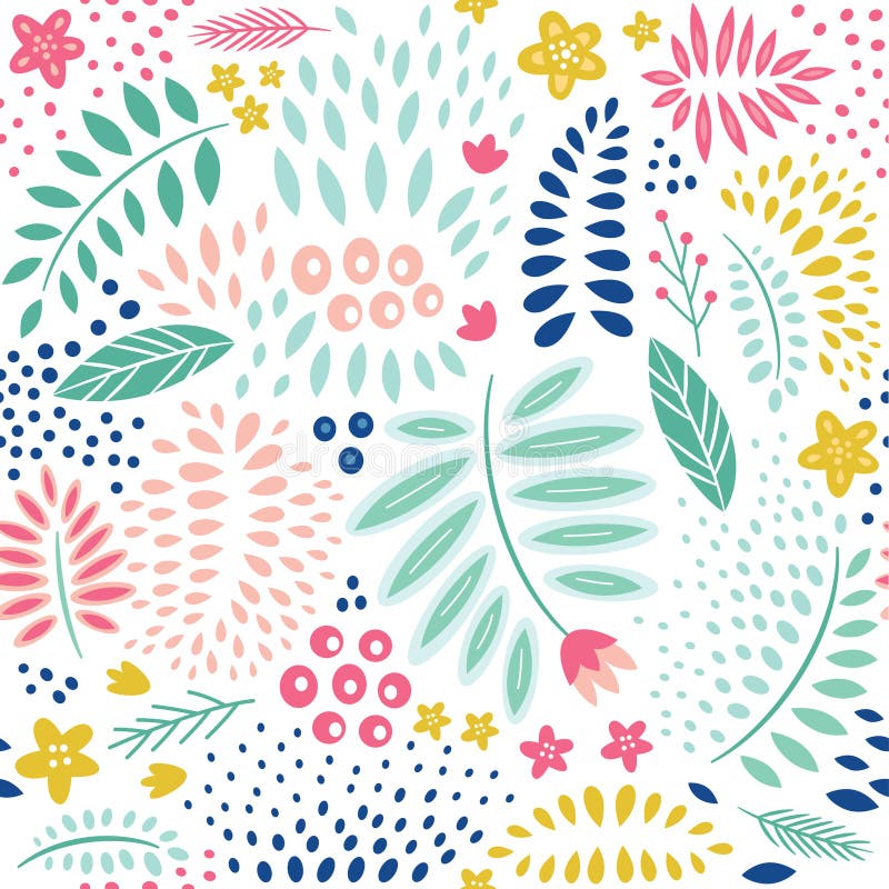 Abstract bloemenpatroon naadloos vector illustratie
