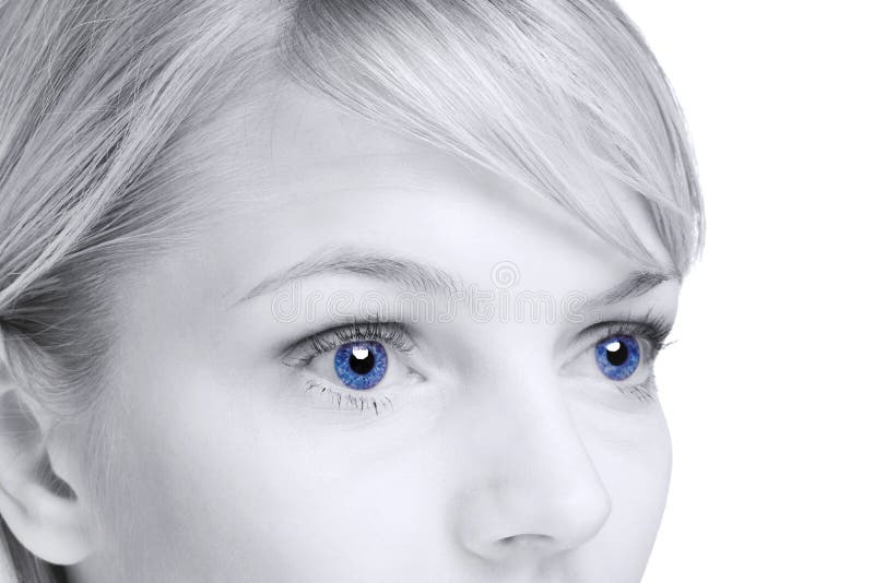 Abstract of blond woman with blue eyes royalty free stock photos Abstract of blond woman with blue eyes royalty free stock photos