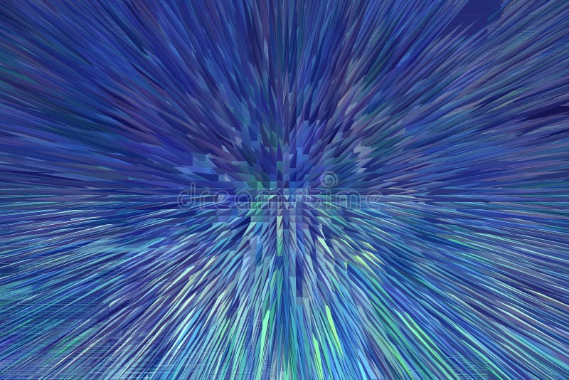 Abstract blue abstraction like an explosion stock illustration