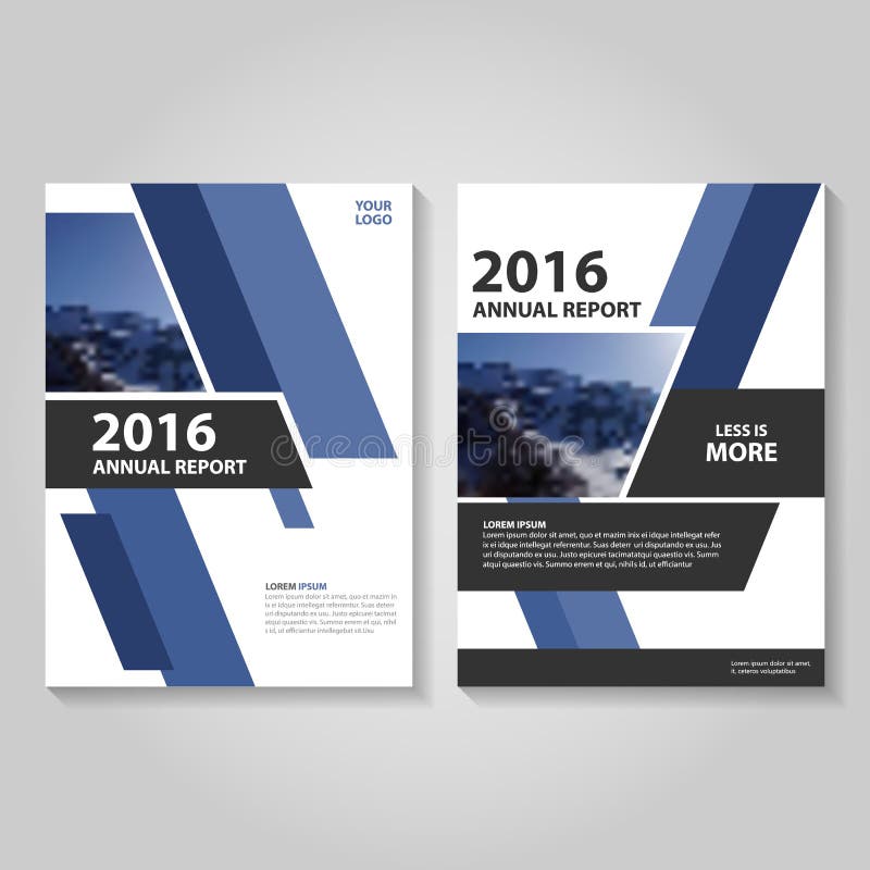Abstract Blue annual report Leaflet Brochure Flyer template design, book cover layout design vector illustration