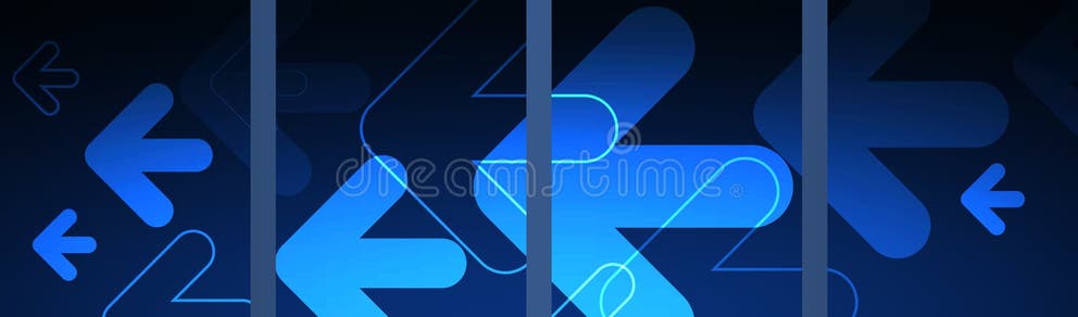 Abstract Blue Arrows Background Template Illustration - Creative Design ...