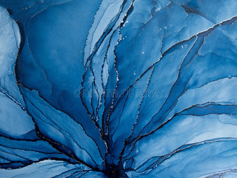 Abstract Blue Art Background, Paint. Waves, Illustrations Stock Photo Image of acrylic