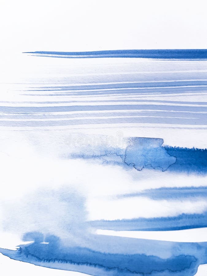 Abstract Blue Art Painting Background Stock Image Image of background