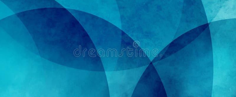 Abstract blue background design with texture, modern turquoise and dark blue rings and circles layered in art pattern