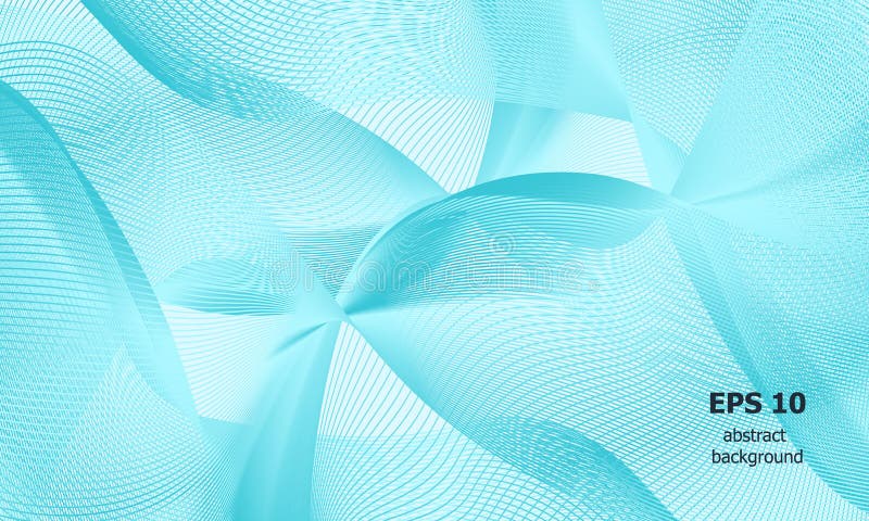 Fond albastru abstract. design elegant al undelor cu flux continuu. stock illustration