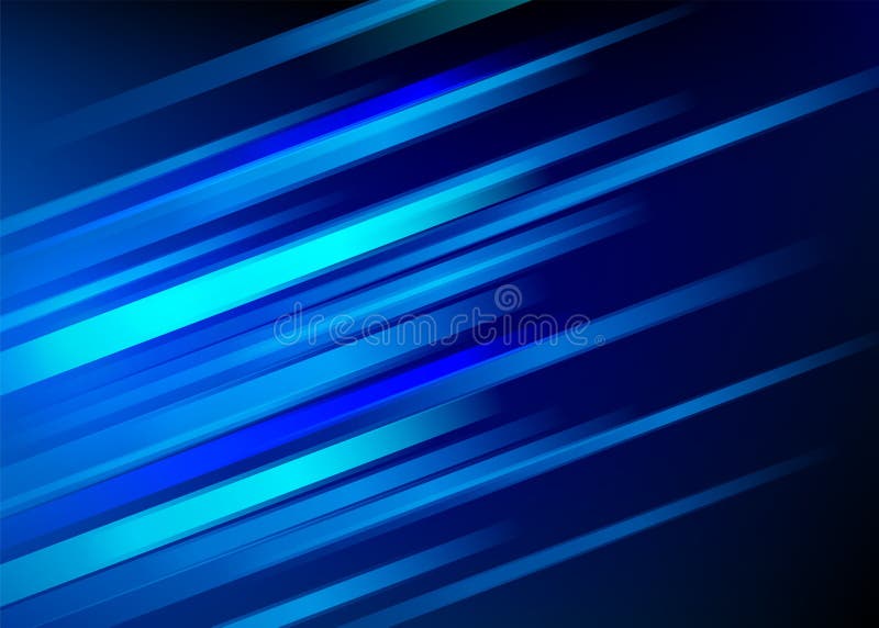 Abstract blue background with light diagonal lines. Speed motion design. Dynamic sport texture. Technology stream vector vector illustration