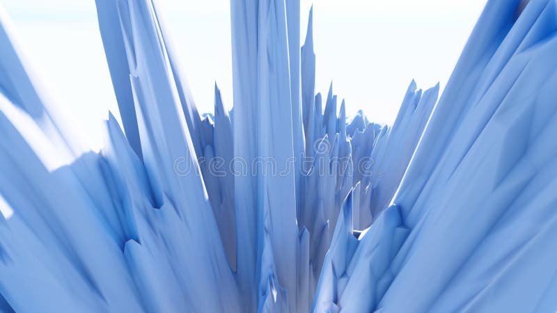 Abstract blue background pattern of crystal faces 3d render royalty free illustration