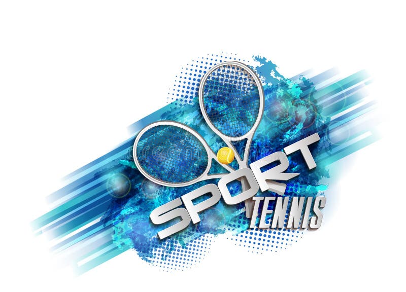 Abstract Blue Background Sport Tennis Stock Vector - Illustration of  isolated, racket: 72946309