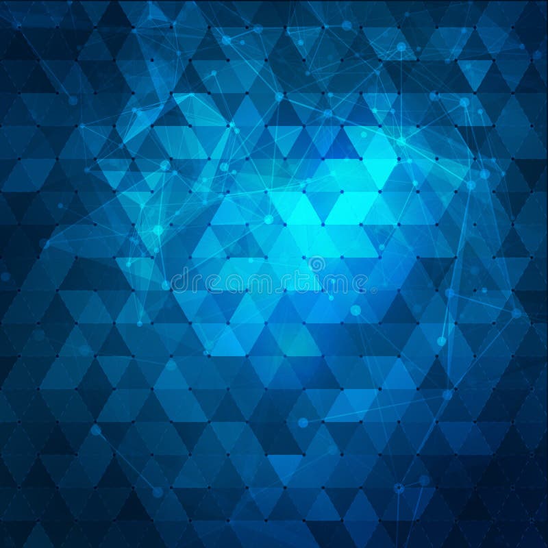 Abstract blue background with triangles. Abstract royalty free illustration