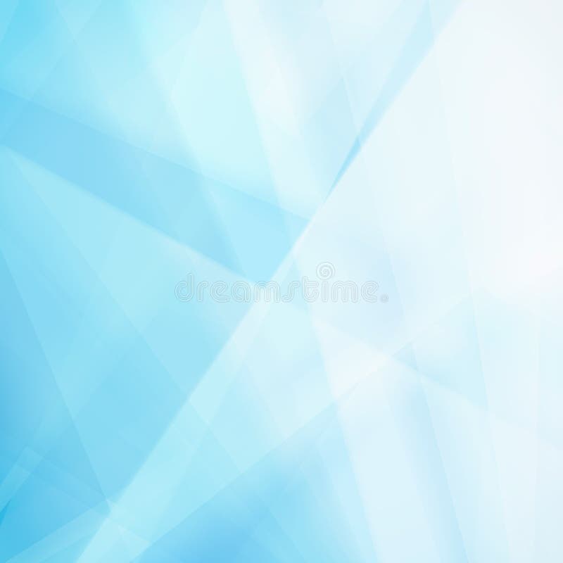 Abstract blue background with white triangle shapes and blur