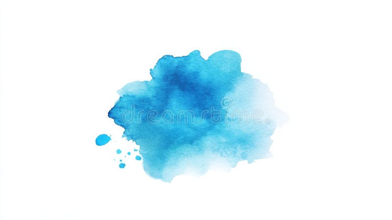 An abstract blue brushstroke set against a plain white backdrop royalty free illustration