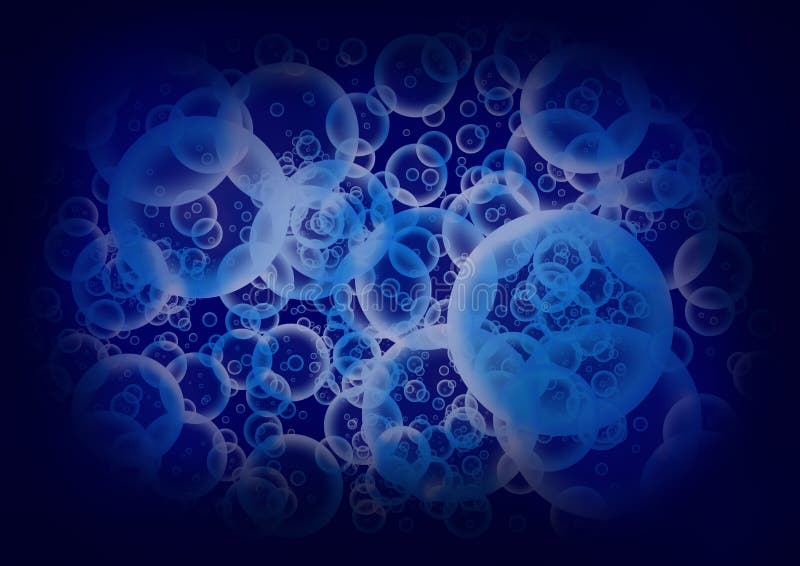 Abstract blue bubble stock illustration. Illustration of background
