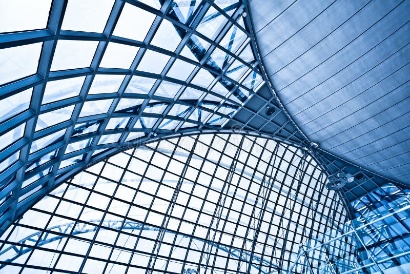 Abstract Blue Ceiling Interior Background Stock Photo Image of